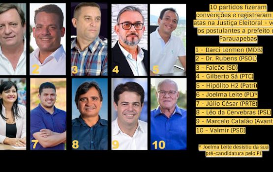 Nove candidatos irão disputar a prefeitura municipal de Parauapebas Nove candidatos irão disputar a prefeitura municipal de Parauapebas