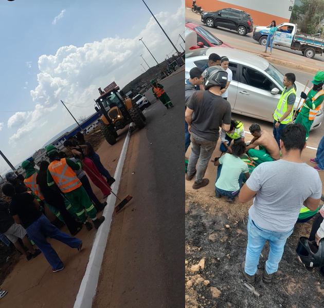 Trabalhador da limpeza urbana é atropelado na PA-160; motorista fugiu sem prestar socorro - Portal Pebinha de Açúcar